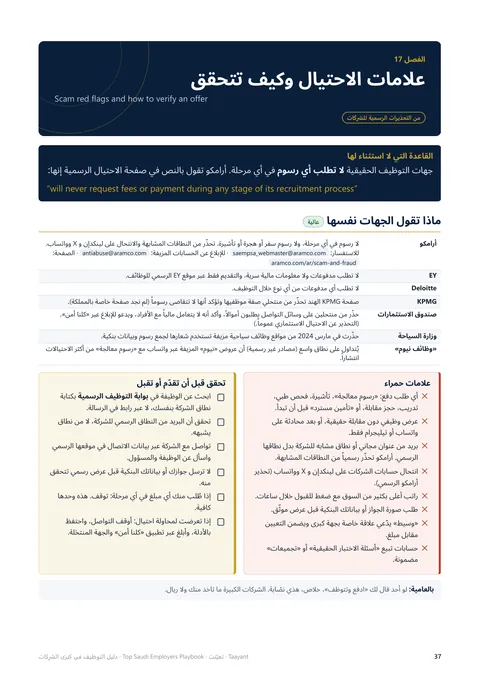 علامات الاحتيال، صفحة حقيقية من المنتج
